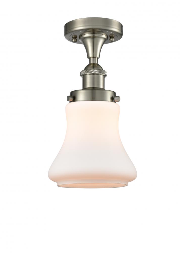 Bellmont - 1 Light - 6 inch - Brushed Satin Nickel - Flush Mount