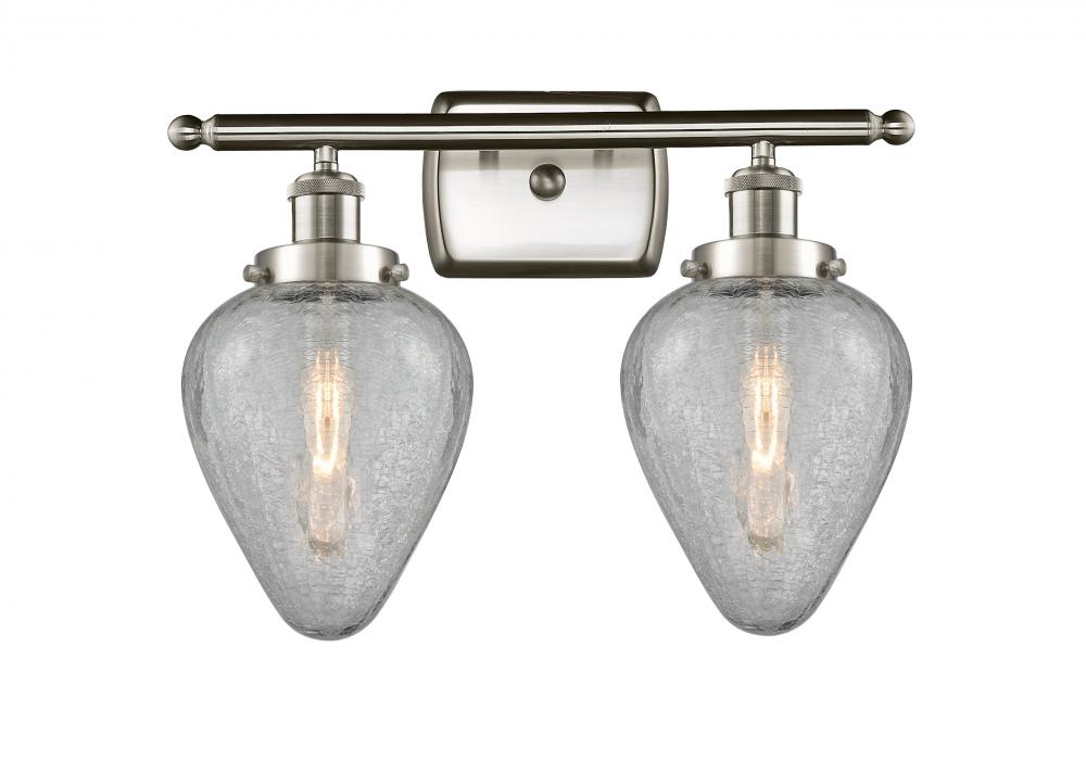 Geneseo - 2 Light - 16 inch - Brushed Satin Nickel - Bath Vanity Light