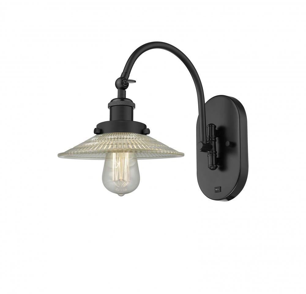 Halophane - 1 Light - 9 inch - Matte Black - Adjustable Swing Arm