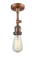 Innovations Lighting 200NH-F-AC-LED - Bare Bulb 1 Light Semi-Flush Mount