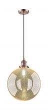 Innovations Lighting 201C-AC-G208-12 - Beacon - 1 Light - 12 inch - Antique Copper - Cord hung - Mini Pendant