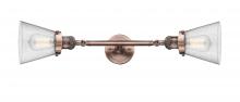 Innovations Lighting 208L-AC-G64 - Cone - 2 Light - 6 inch - Antique Copper - Adjustable Bath Vanity Light