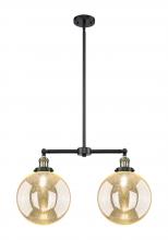 Innovations Lighting 209-BAB-G208-10 - Beacon - 2 Light - 25 inch - Black Antique Brass - Stem Hung - Adjustable Island Light