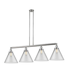 Innovations Lighting 214-SN-G42-L - Cone - 4 Light - 56 inch - Brushed Satin Nickel - Stem Hung - Adjustable Island Light