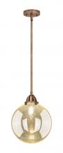 Innovations Lighting 288-1S-AC-G208-10 - Beacon - 1 Light - 10 inch - Antique Copper - Cord hung - Mini Pendant