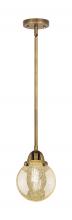 Innovations Lighting 288-1S-BB-G208-6 - Beacon - 1 Light - 6 inch - Brushed Brass - Cord hung - Mini Pendant
