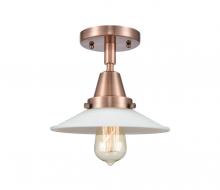 Innovations Lighting 447-1C-AC-G1 - Halophane - 1 Light - 9 inch - Antique Copper - Flush Mount