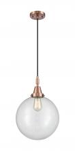 Innovations Lighting 447-1P-AC-G202-12 - Beacon - 1 Light - 12 inch - Antique Copper - Mini Pendant