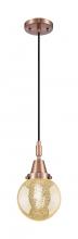 Innovations Lighting 447-1P-AC-G208-6 - Beacon - 1 Light - 6 inch - Antique Copper - Mini Pendant