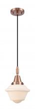 Innovations Lighting 447-1P-AC-G531 - Oxford - 1 Light - 8 inch - Antique Copper - Mini Pendant