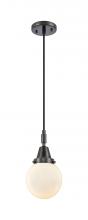 Innovations Lighting 447-1P-BK-G201-6 - Beacon - 1 Light - 6 inch - Matte Black - Mini Pendant