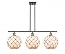 Innovations Lighting 516-3I-BAB-G121-10RB - Farmhouse Rope - 3 Light - 37 inch - Black Antique Brass - Cord hung - Island Light