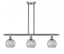 Innovations Lighting 516-3I-SN-G122-10 - Athens - 3 Light - 37 inch - Brushed Satin Nickel - Stem Hung - Island Light