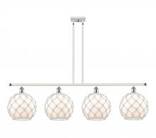 Innovations Lighting 516-4I-WPC-G121-10RW - Farmhouse Rope - 4 Light - 48 inch - White Polished Chrome - Cord hung - Island Light