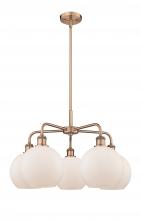 Innovations Lighting 516-5CR-AC-G121-8 - Athens - 5 Light - 26 inch - Antique Copper - Chandelier