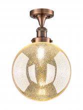 Innovations Lighting 517-1CH-AC-G208-10 - Beacon - 1 Light - 10 inch - Antique Copper - Semi-Flush Mount
