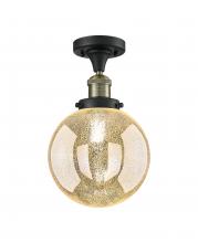 Innovations Lighting 517-1CH-BAB-G208-8 - Beacon - 1 Light - 8 inch - Black Antique Brass - Semi-Flush Mount