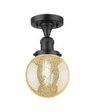 Innovations Lighting 517-1CH-BK-G208-6 - Beacon - 1 Light - 6 inch - Matte Black - Semi-Flush Mount