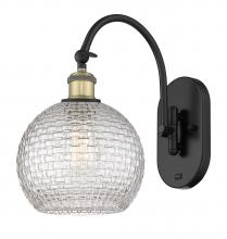 Innovations Lighting 518-1W-BAB-G122C-8CL - Athens - 1 Light - 8 inch - Black Antique Brass - Adjustable Swing Arm