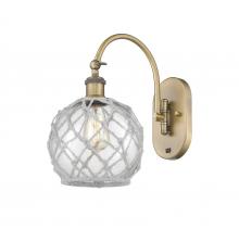 Innovations Lighting 518-1W-BB-G122-8RW - Farmhouse Rope - 1 Light - 8 inch - Brushed Brass - Adjustable Swing Arm
