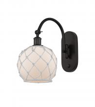 Innovations Lighting 518-1W-OB-G121-8RW - Farmhouse Rope - 1 Light - 8 inch - Oil Rubbed Bronze - Adjustable Swing Arm