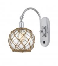 Innovations Lighting 518-1W-PC-G122-8RB - Farmhouse Rope - 1 Light - 8 inch - Polished Chrome - Adjustable Swing Arm