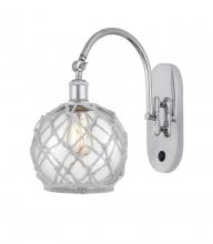 Innovations Lighting 518-1W-PC-G122-8RW - Farmhouse Rope - 1 Light - 8 inch - Polished Chrome - Adjustable Swing Arm