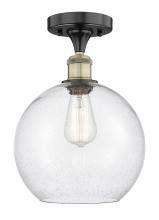 Innovations Lighting 616-1F-BAB-G124-10 - Athens - 1 Light - 10 inch - Black Antique Brass - Semi-Flush Mount