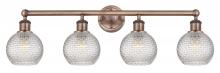 Innovations Lighting 616-4W-AC-G122C-6CL - Athens - 4 Light - 33 inch - Antique Copper - Bath Vanity Light