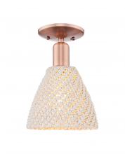Innovations Lighting 716-1C-AC-NBD-75-NAT - Bristol Natural - 1 Light - 6 inch - Antique Copper - Semi-Flush Mount