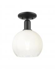 Innovations Lighting 716-1C-BK-G483-8OP - Brookhaven Globe - 1 Light - 6 inch - Matte Black - Semi-Flush Mount