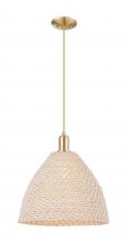 Innovations Lighting 716-1P-CB-NBD-16-NAT - Bristol Natural - 1 Light - 6 inch - Brushed Champagne Bronze - Cord hung - Mini Pendant