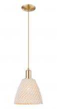 Innovations Lighting 716-1P-CB-NBD-9-NAT - Bristol Natural - 1 Light - 6 inch - Brushed Champagne Bronze - Cord hung - Mini Pendant