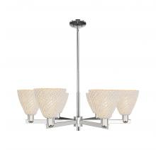 Innovations Lighting 716-6CR-PN-NBD-75-NAT - Bristol Natural - 6 Light - 24 inch - Polished Nickel - Chandelier