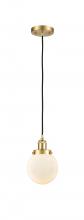 Innovations Lighting 916-1P-SG-G201-6 - Beacon - 1 Light - 6 inch - Satin Gold - Cord hung - Mini Pendant