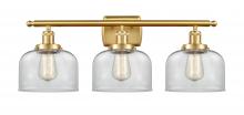 Innovations Lighting 916-3W-SG-G72 - Bell - 3 Light - 28 inch - Satin Gold - Bath Vanity Light