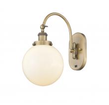 Innovations Lighting 918-1W-BB-G201-8 - Beacon - 1 Light - 8 inch - Brushed Brass - Adjustable Swing Arm