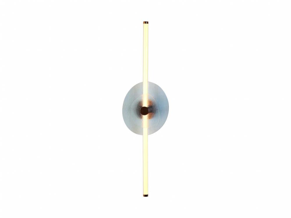 Colorella LED 39" Wall Sconce in Rose Gold with Hammered Blue Shade
