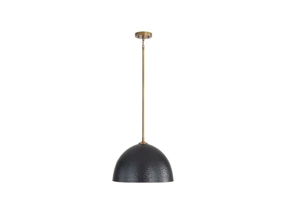 Shepard Large Pendant in Modern Brass with Matte Black