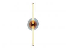 Golden 3882-39 RG BL-OR - Colorella LED 39" Wall Sconce in Rose Gold with Hammered Blue Shade