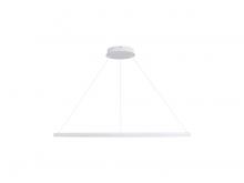 Golden 5460-71 SNW - Veritas 71" LED Ring Chandelier in Sand White