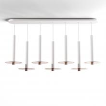 Koncept Inc CMP-L7-S-16-MWT+GTEA9 - Combi Pendant 16" Linear 7 Combo Matte White with Matte White Canopy