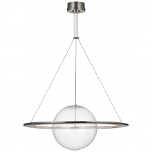 Visual Comfort & Co. Signature Collection RL BBL 5167PWT-CG - Cosmos 28" Ring and Orb Chandelier