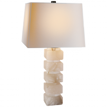 Visual Comfort & Co. Signature Collection RL CHA 8947ALB-NP - Square Chunky Stacked Table Lamp