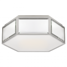 Visual Comfort & Co. Signature Collection RL KS 4120MIR/PN-FG - Bradford Small Hexagonal Flush Mount