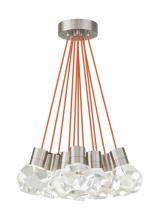 Visual Comfort & Co. Modern Collection 700TDKIRAP11OS-LED922 - Modern Kira dimmable LED Ceiling Pendant Light in a Satin Nickel/Silver Colored finish