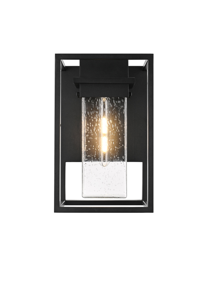Morse 10 inch Outdoor Wall sconce in Black