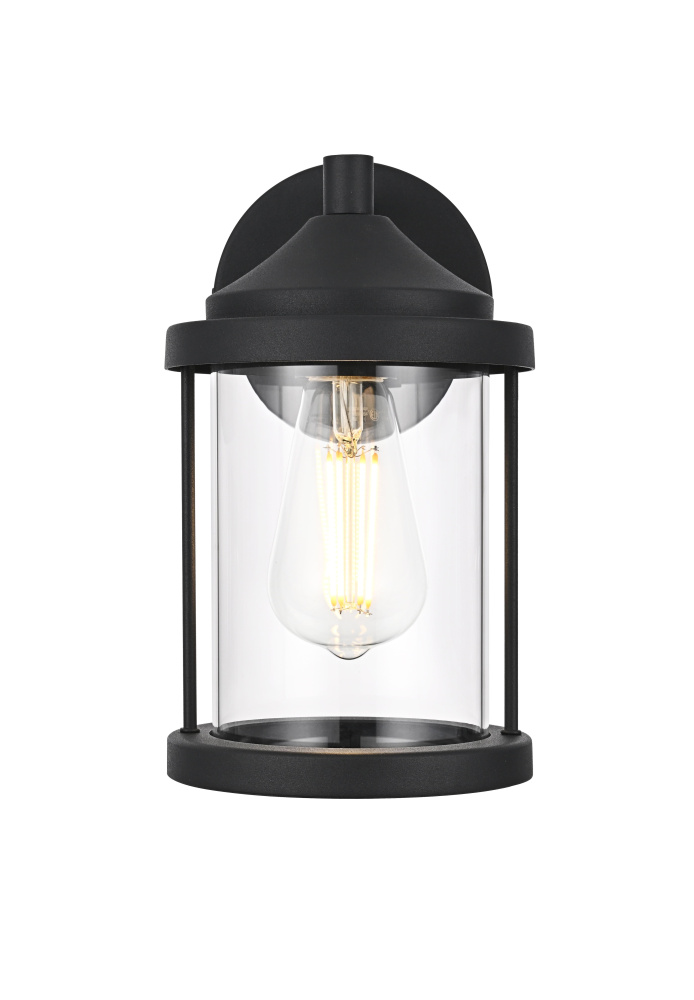 Roy 6 inch Outdoor Wall Sconce in Black