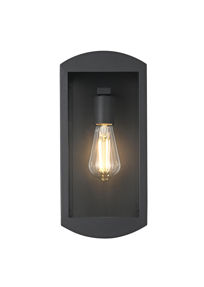 Miles 6 inch Outdoor Wall Sconce in Black
