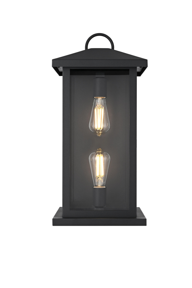 Neil 10 inch Outdoor Wall Sconce in Black